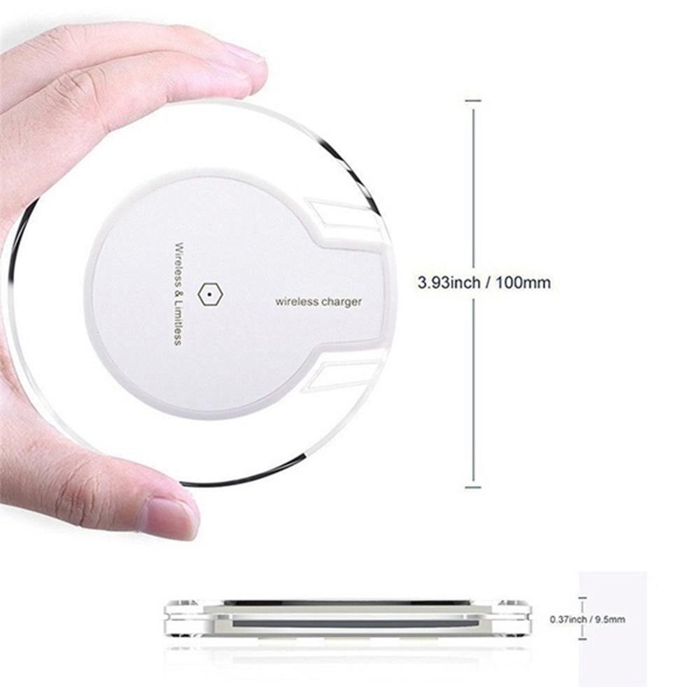 Ultra-thin qi wireless charging pad for iphone x and samsung galaxy; qi wireless charger for universal mobile phones; wireless charger