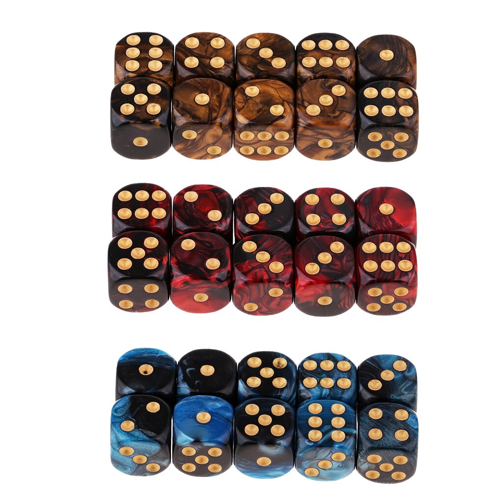 30 stk kubiske sekssidede terninger bulk til rpg mtg bordspil matematik undervisning