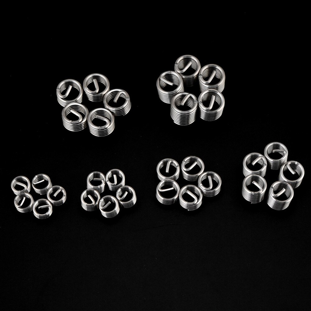 30 Stks/doos M8 M10 M12 304 Rvs Draad Draad Inserts Staal Schede Helicoil Type Schroef Set Reparatie Tool