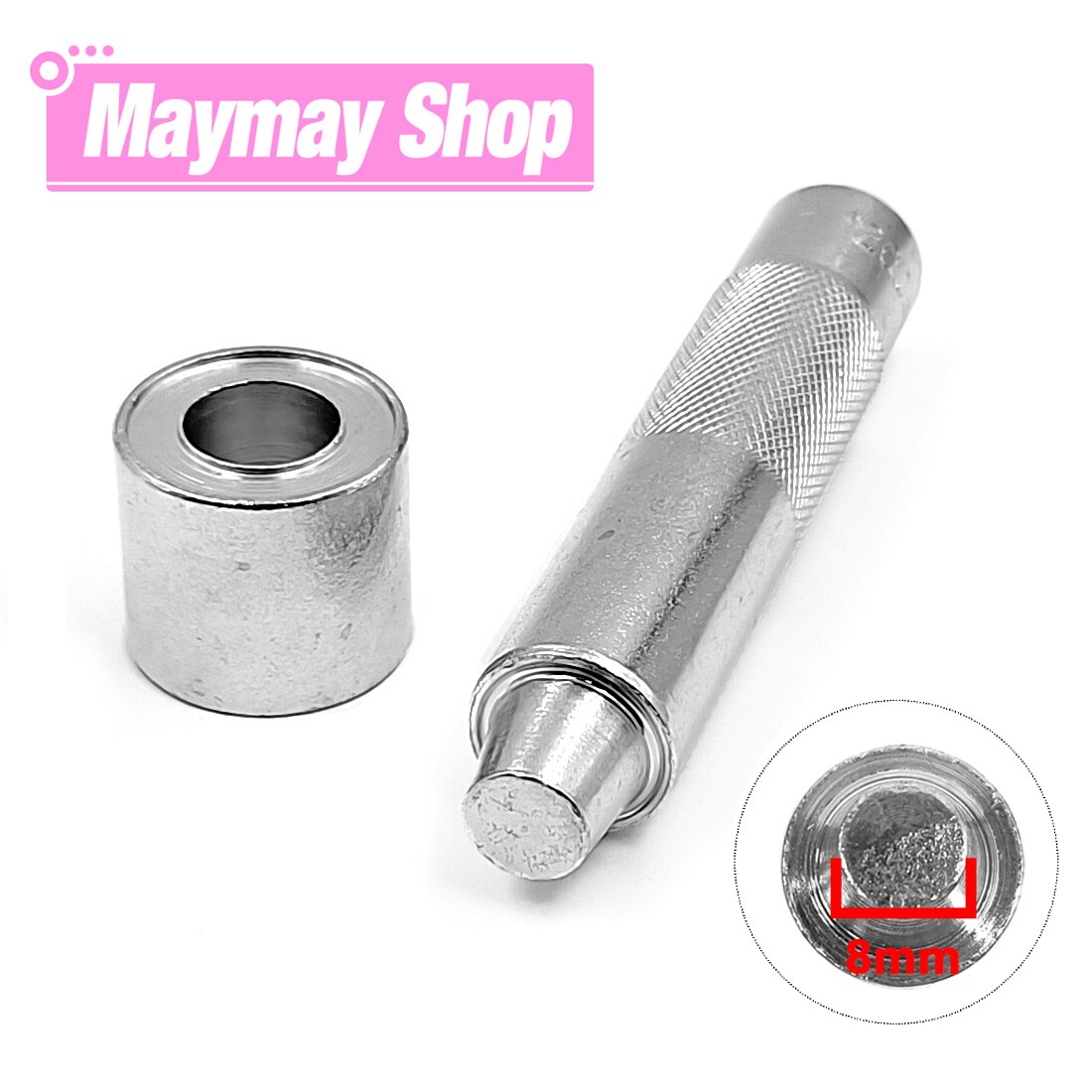 50pcs 8mm Hole Metal Eyelets Grommets with Washer Punch Set Tool Diy Leathercraft Accessories Clothes Shoes Belt Cap Bag Tags: 1pcs Set Tool