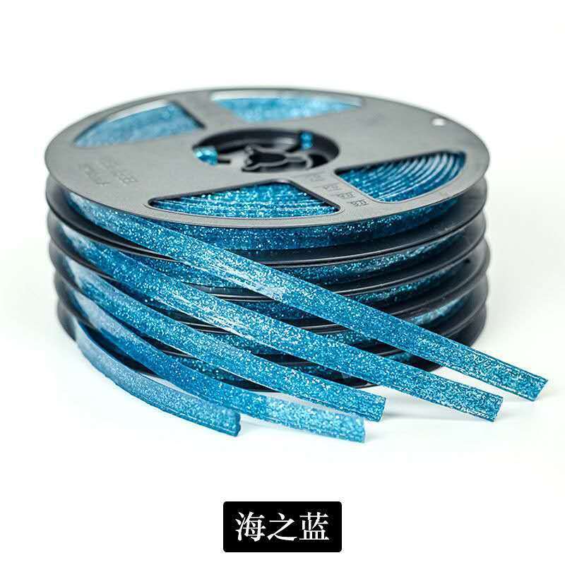 Ceramic Tile Mildewproof Gap Tape Self-adhesive Kitchen Waterproof Sticker Bathroom Beautiful Seam Tape Edge Decoration 1roll 6m: Blue of the sea