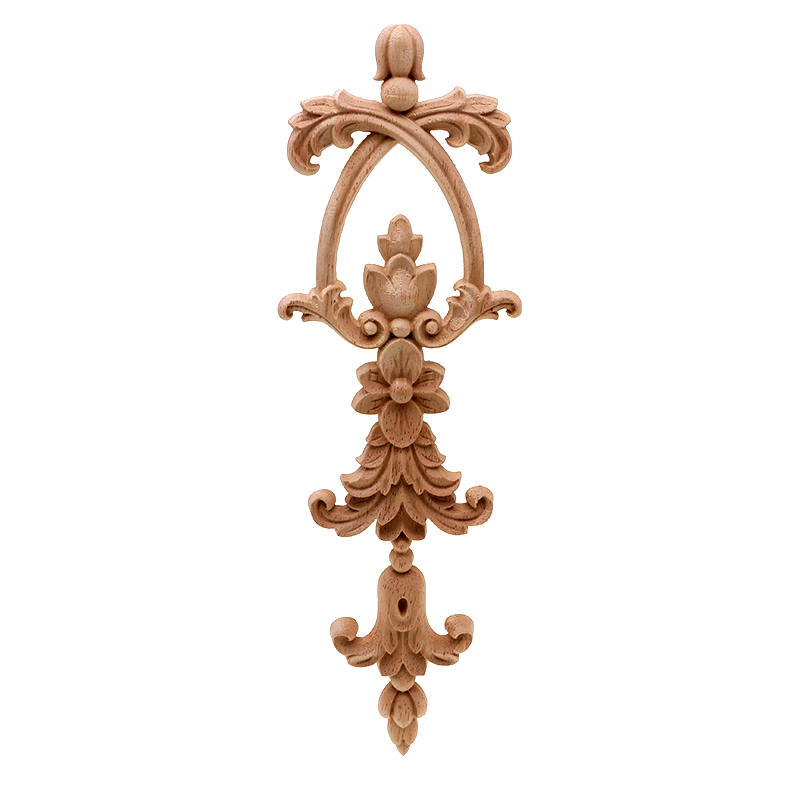 Europese applique massief hout lange stuk woondecoratie carve patronen of ontwerpen op houtwerk accessoires
