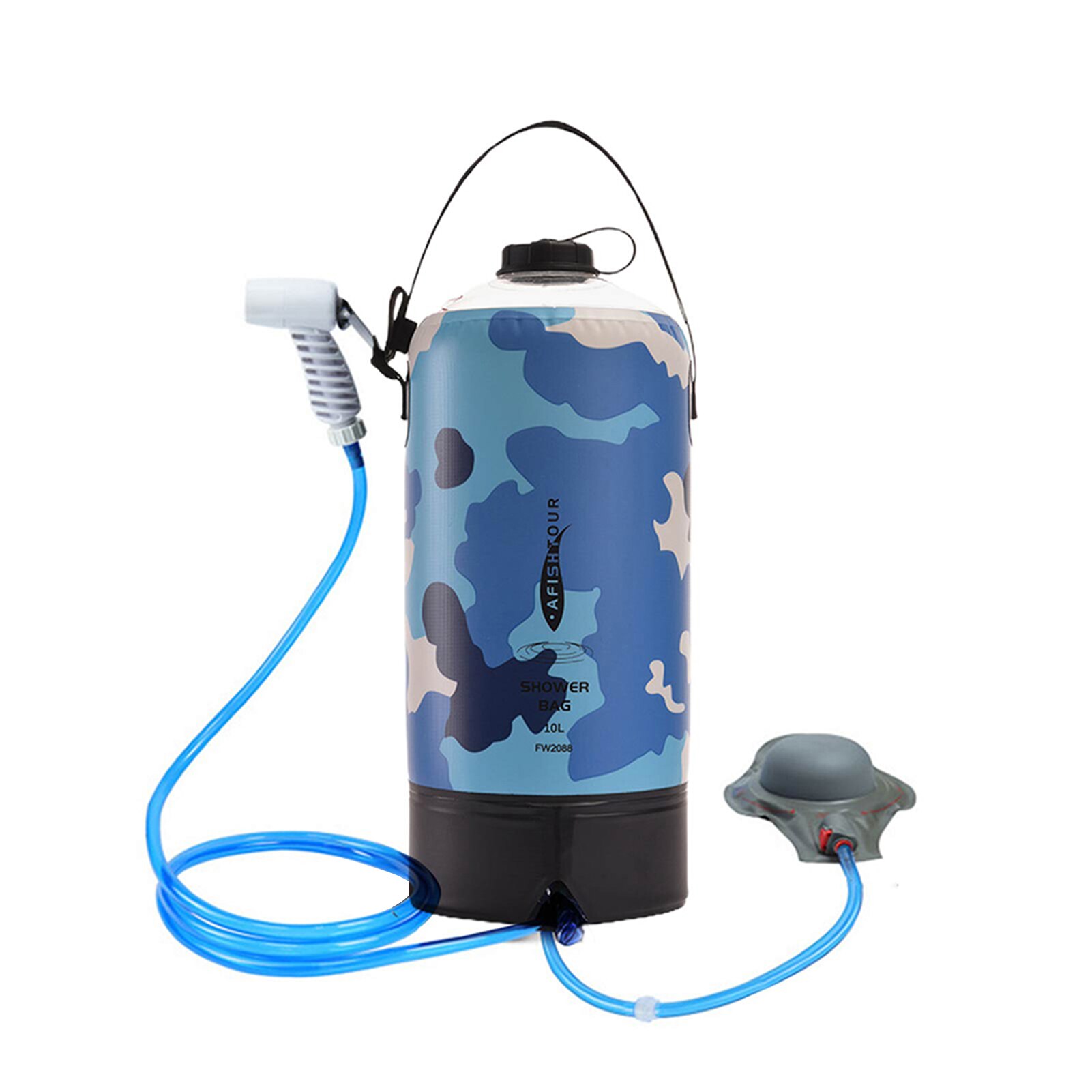 Sac de douche solaire 10l, sacs à eau 20l, Camping en plein air randonnée, sac de douche solaire Portable léger, pochette de bain de Camping: C