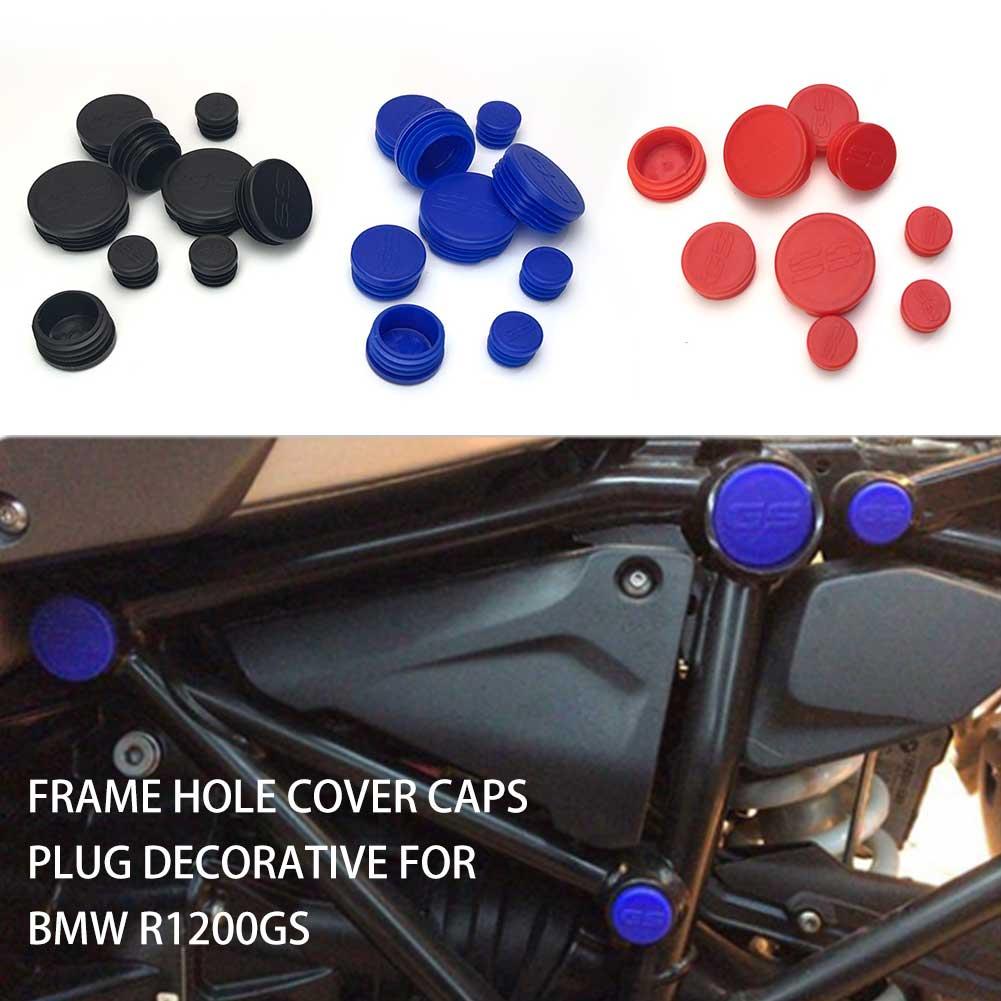 En plastique 9 pièces Cadre Casquettes Ensemble Cadre Couverture de Trou de Prise Pour BMW R1200GS LC R 1200GS R 1200 GS Adventure