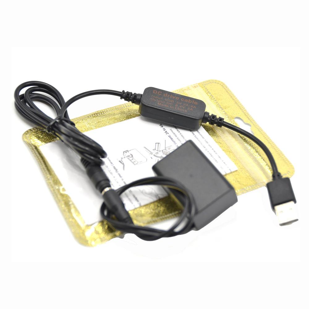 Batterie d'alimentation 5V USB câble + DMW-DCC6 DMW-BMB9 batterie factice pour Panasonic Lumix DMC-FZ45 FZ47 FZ48 FZ60 FZ70 FZ72 FZ100 FZ150 caméra