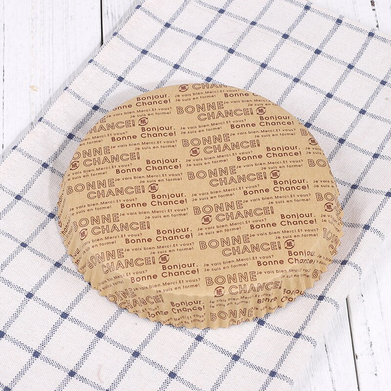 300pcs 6 inch round pizza tray oil proof high temperature disposable bread paper pie tray packing boxes