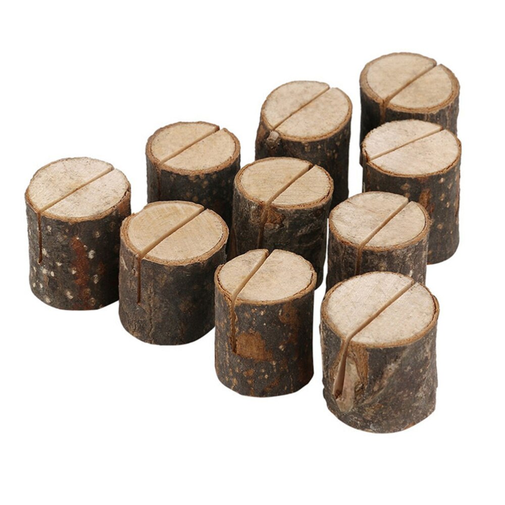 10Pc Holz Basis Clip dauerhaft Dienstprogramm Kleine Tragfähig Holz Foto Klemme für Party Telefon Halfter Dekor
