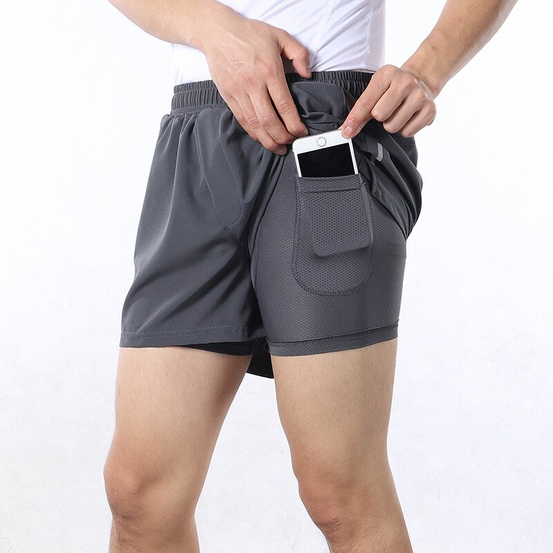 Arsuxeo 2 In 1 Zomer Shorts Mannen Gym Running Training Jogging Shorts Quick Dry Outdoor Sport Run Sportkleding Fitness shorts