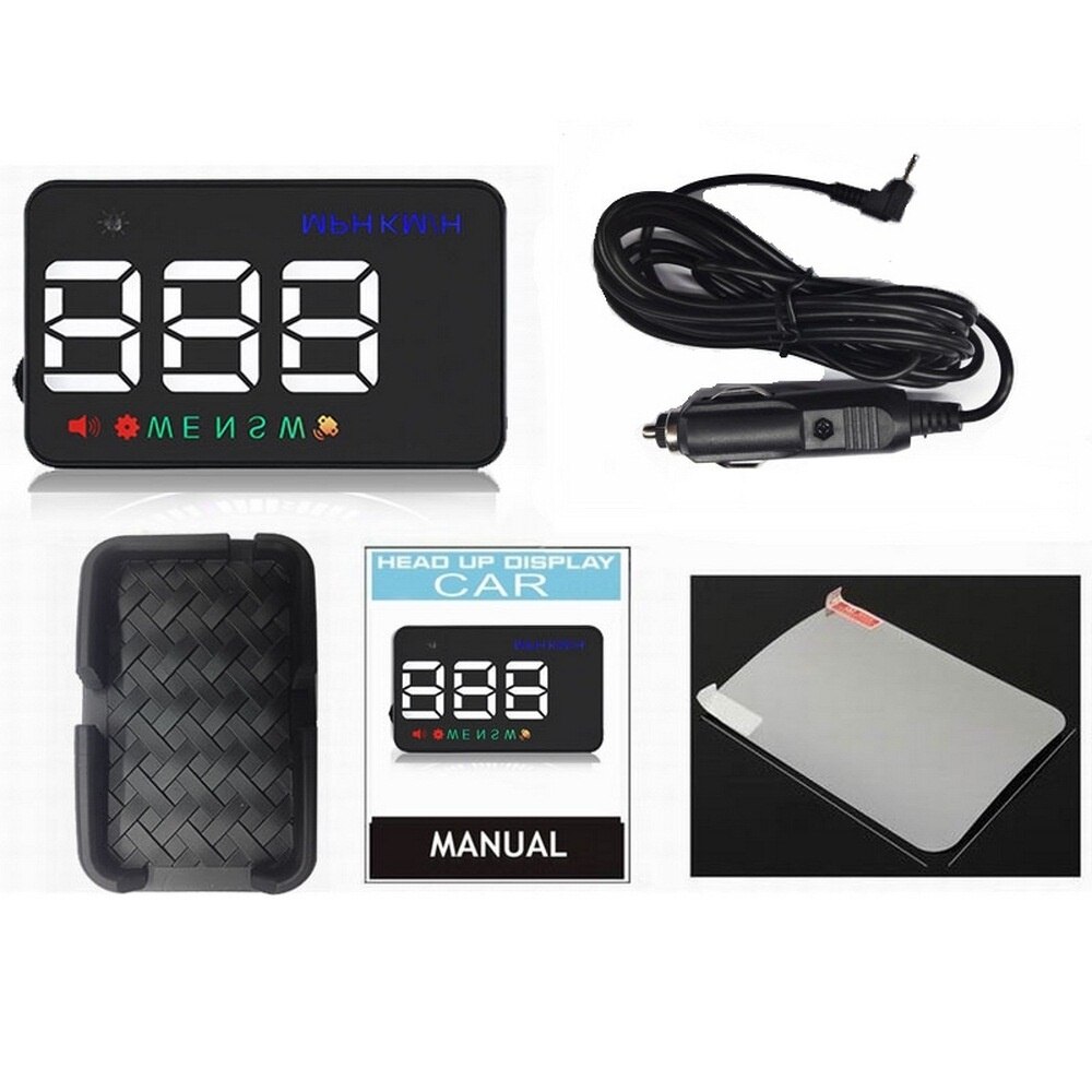 Head up display3.5 Inch Car GPS Head-up Display White HUD Display Screen Display Automotive General Black