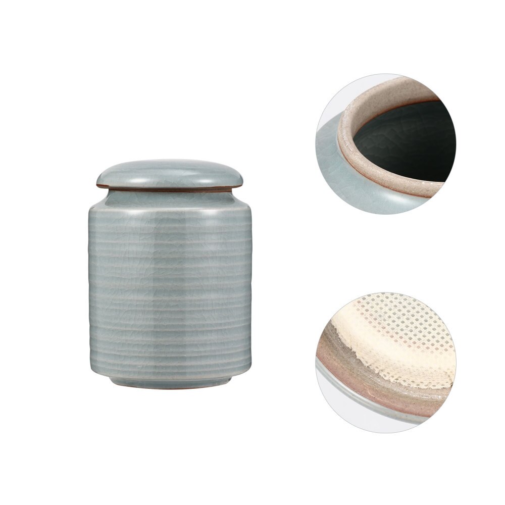 1 Pc 250 Ceramic Honey Pot Multipurpose Storage Jar Insect-proof Grains Jar