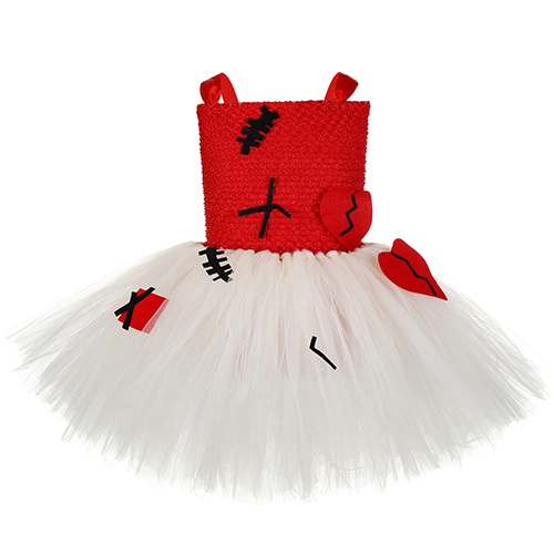 Voodoo pop tutu jurk meisjes halloween gothic griezelig naaien breken hart rollenspel kostuum kleine kinderen verjaardag outfit kleding: 5t