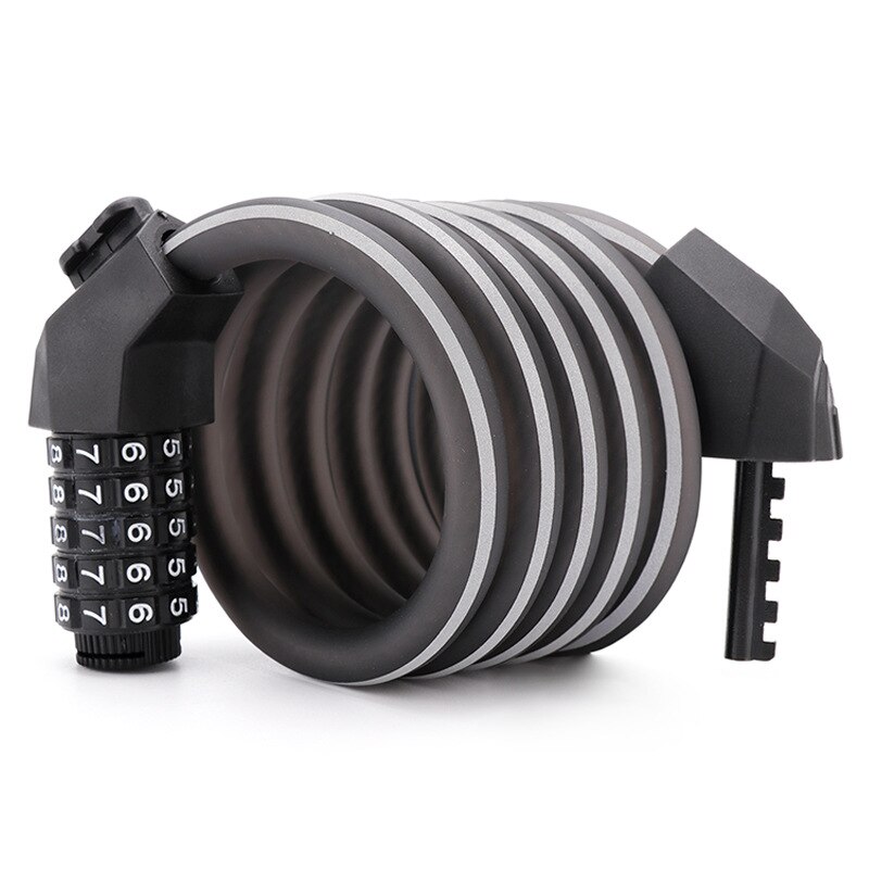 Xiaomi-accesorios para bicicleta eléctrica Qicycle EF1, candado de combinación de 5 dígitos, para bicicleta de montaña y carretera, con soporte: Reflective strip