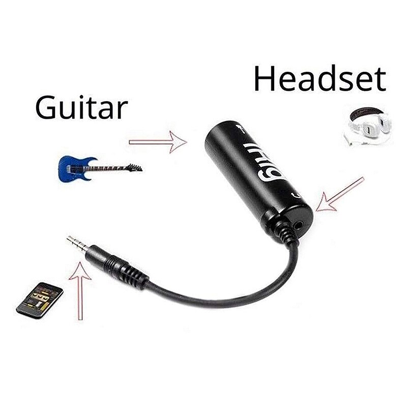 Irig 6 stuks gitaar link o interface kabel rig adapter converter systeem voor telefoon / voor ipad