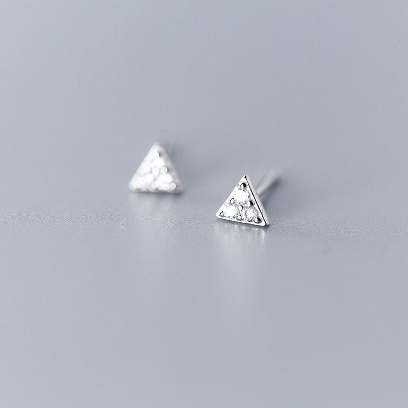 La Monada Stud Oorbellen Voor Vrouwen Zilver 925 Driehoek Geometrie Fijne Vrouwen Oorbellen Sieraden Stud Oorbellen 925 Sterling Zilver: Default Title
