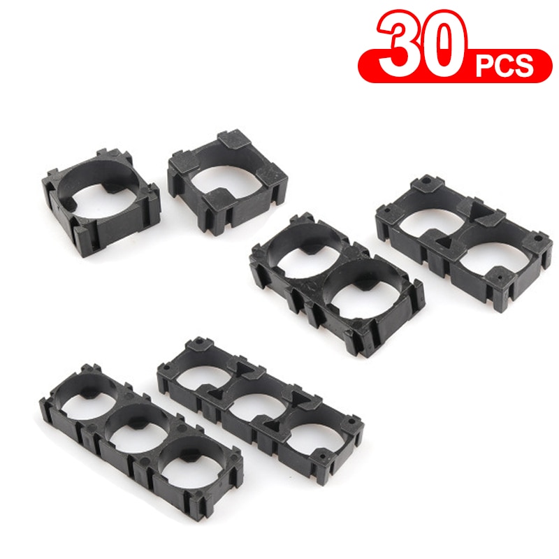 30pcs 18650 Lithium Cell Cylindrical Battery Case Holder Batteries Pack Plastic Holder Bracket For Diy Battery Pack