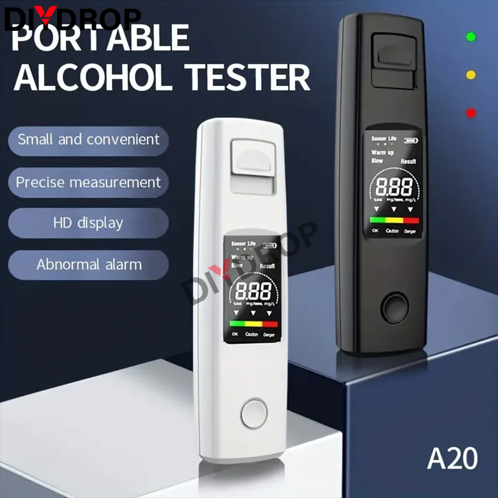 Digital Alcohol Tester with LCD Display Portable Charging Breathalyzer For Drunk Driving Alcohol Alcoholimeter