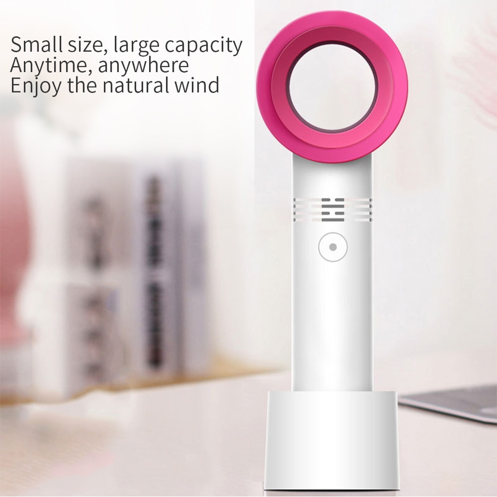 Mini Elektrische Ventilator Ventilator Handheld Bladeless Fan Air Cooler Cooling Usb Oplaadbare Draadloze Draagbare Luchtkoeler Fan Outdoor