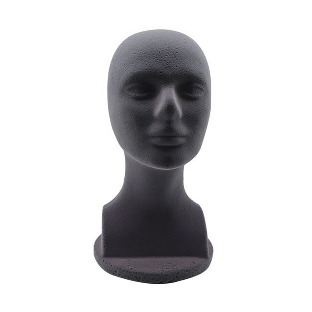 Plastic Abstract Mannequin Head Wig Hat Scarf Display Stand Model Wig Hair Display Stand for Salon Home Shop: Grey