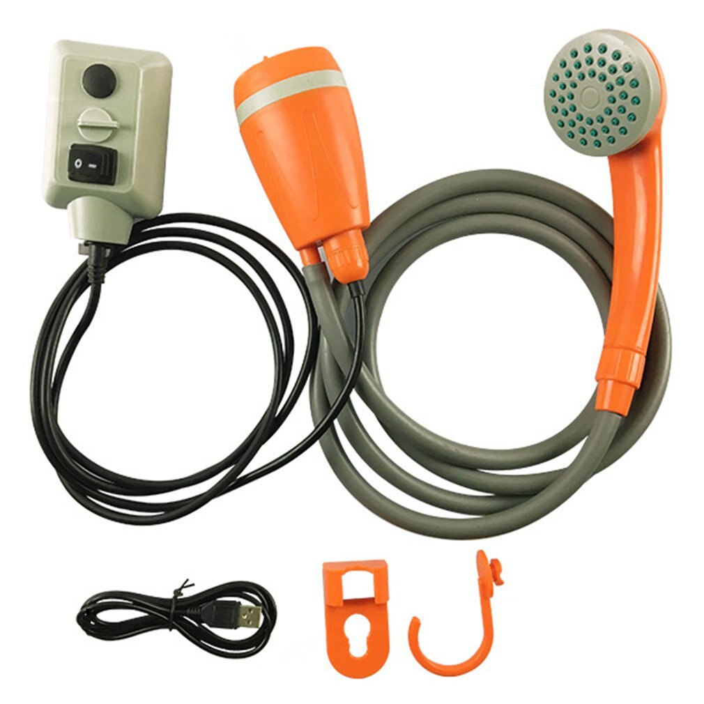 1 set Outdoor car shower Rain shower Car Motorcycle Car Washer Portable Outdoor Handheld Camping Shower: Rose Gold