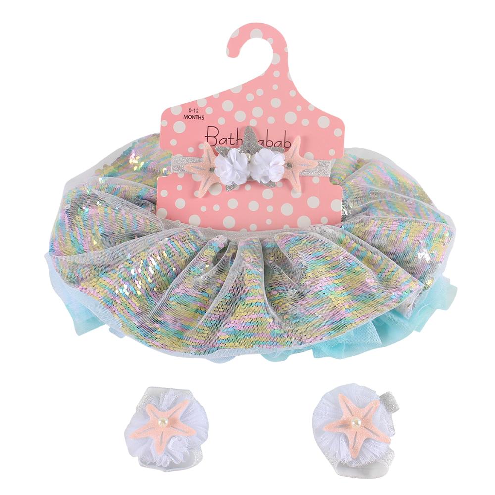 Baby rok tutu voor meisjes 2 stuks tule kant bloeiers verjaardag foto Pasgeboren tutu baby baljurk hoofdband Boog set baby meisjes: HQ1103