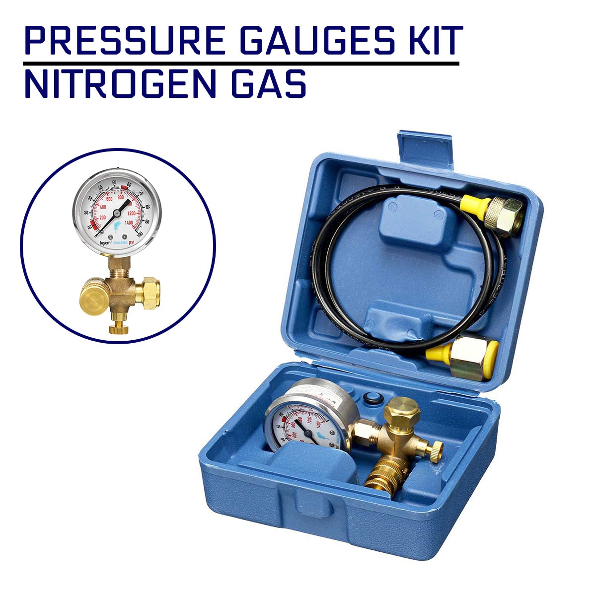 Pressure Gauges Kit Nitrogen Gas Charging Hydraulic Breaker Hammer Device Measurement Accessories Gauge Controller