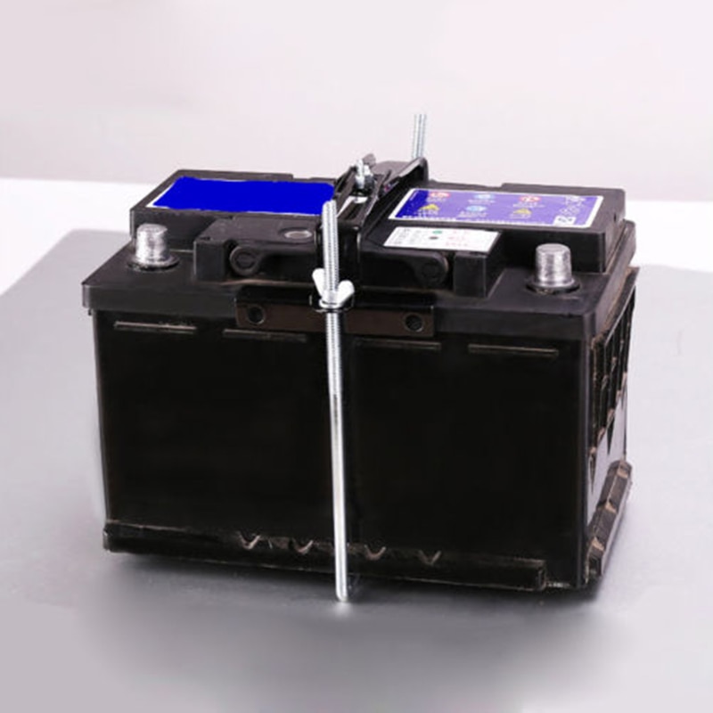 Justerbar batteri holder opbevaring stabilisator mount metal rack beslag stå batterier bakker bil bil