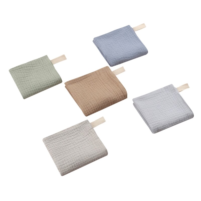5 Pcs Towel Baby Facecloth Bath Towel Handkerchief Cotton Burp Cloth Soft Absorbent Gauze Washcloth: 3