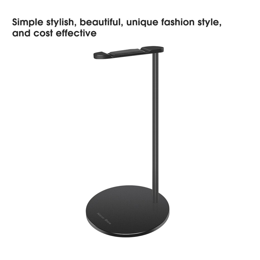 Desktop Hanging Earphone Holder, Earphone Holder Bracket, Aluminum Earphone Holder Base, Office, With Non-Slip Flexible Headrest