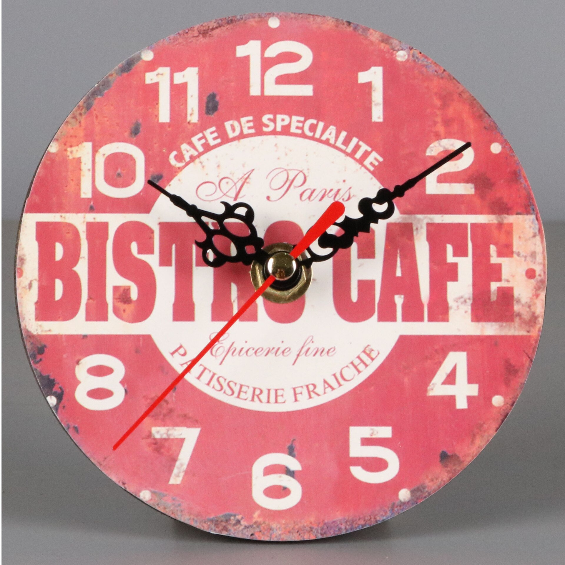 Mini Reloj de pared clásico de madera, colgante Retro, redondo, , estilo europeo, decoración de pared de salón: M