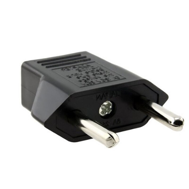 Us Input Plug 2Pcs US To EU Plug Black Safe Portable Travel Plug... – Grandado