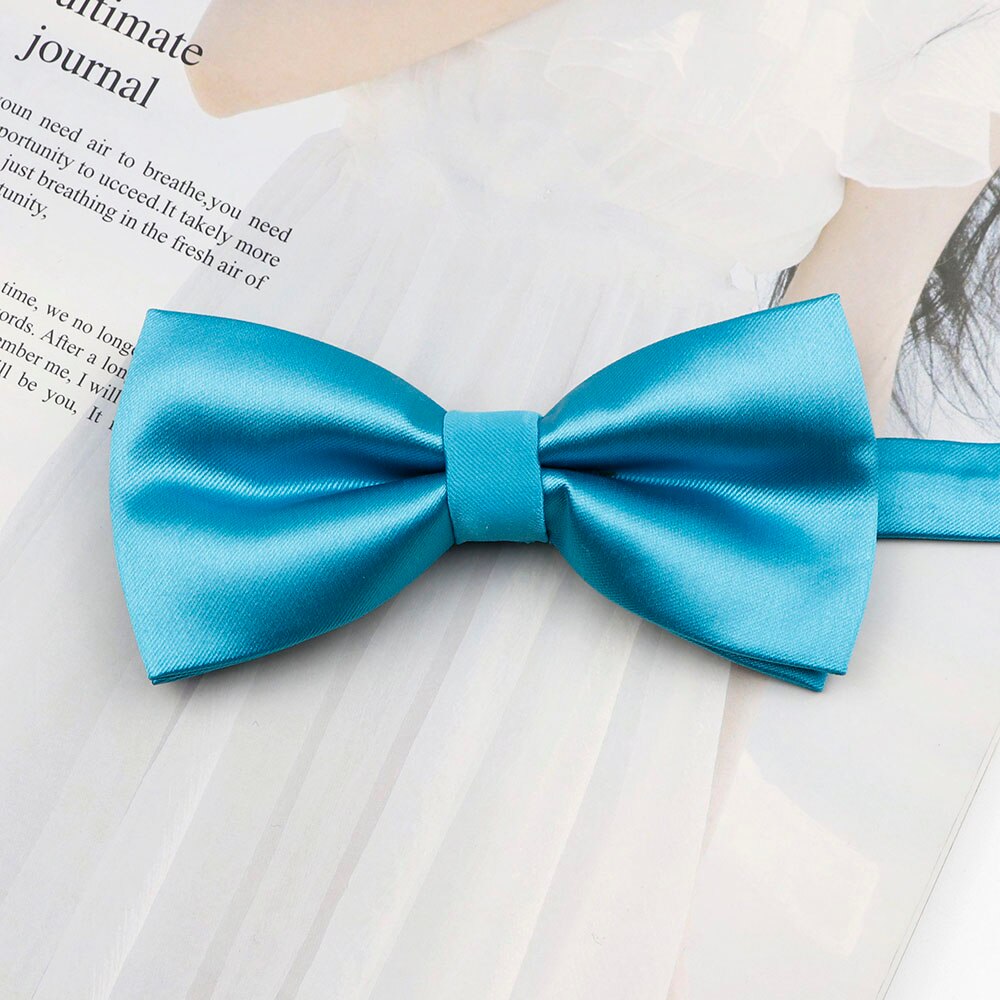 Heren polyester vlinderdas effen kleur vlinder strik bruiloft feest zakelijk verstelbare vlinderdas rood blauw: 6