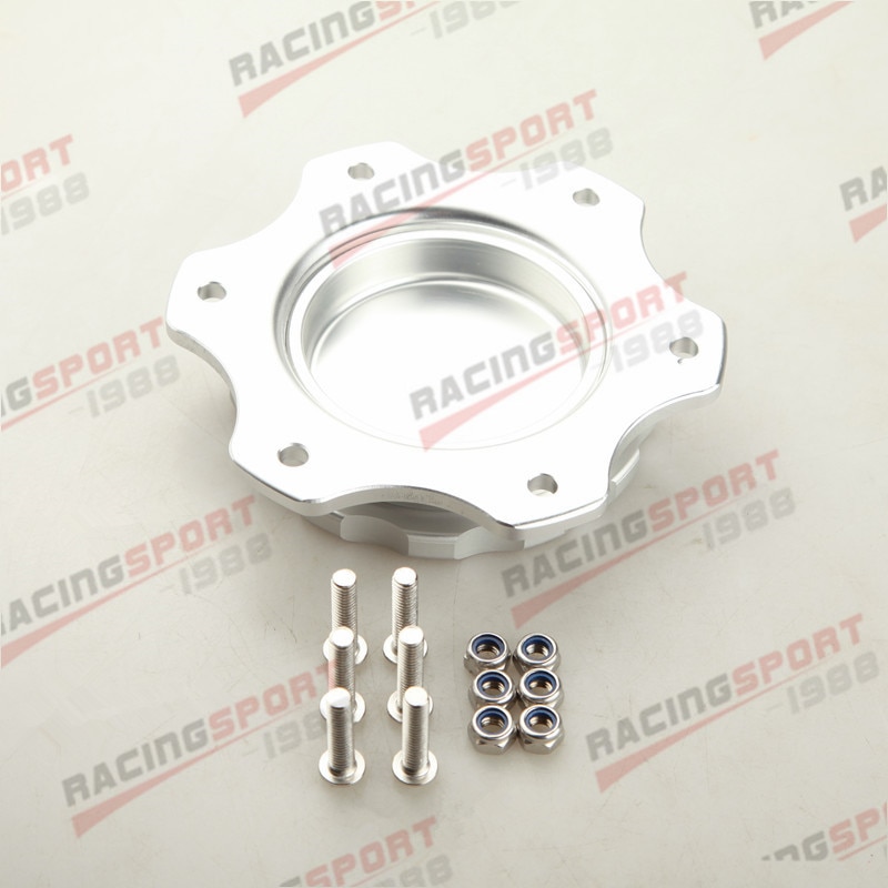 4" OD 7613A Billet Aluminum Fuel Cell Cap Assembly for JAZ Fuel Cells Black/SILVER