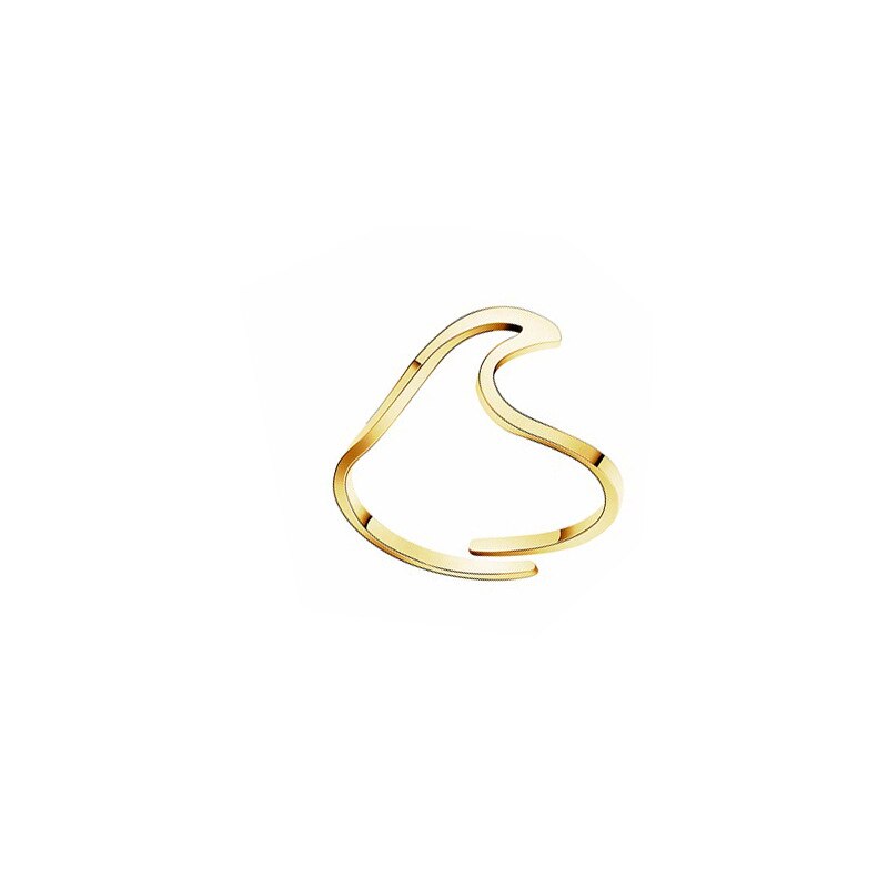 Re Resizable Wave Wedding Ring Voor Vrouwen Sieraden Accessoires Engagement Ring Vrouwen Jurk Party Ring Rvs J40