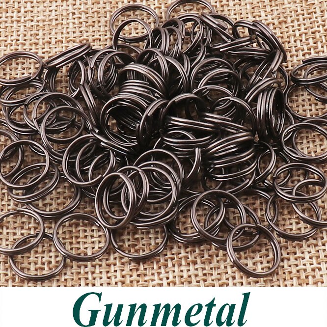 10mm metalen splitsleutelringen, splitspringringen, sleutelhangerring, bulk splitringen, ronde splitring, sleutelhangerring, bedel, 100-500 vinden: 500 stuks / Brons