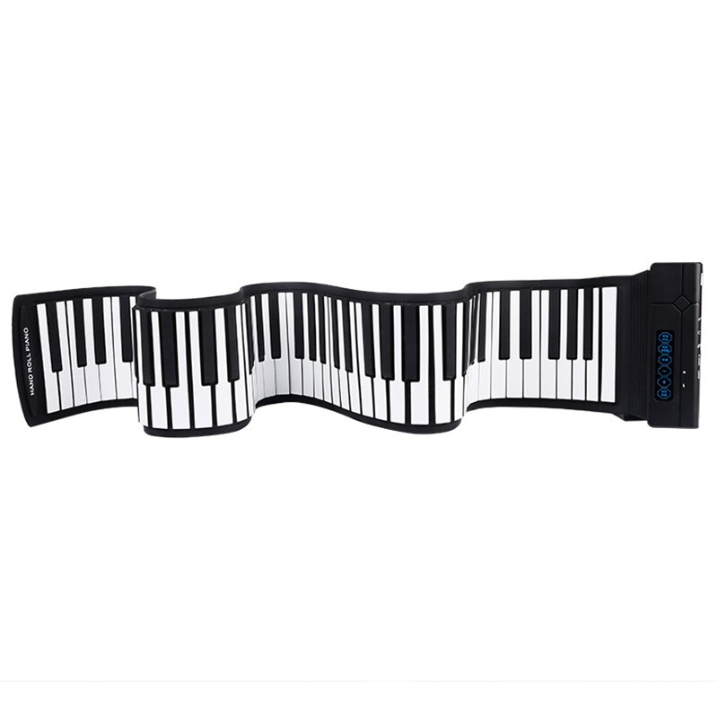 Flexibele 88- toetsen usb flexibele oprolbare oprolbare elektronische piano toetsenbord met batterij