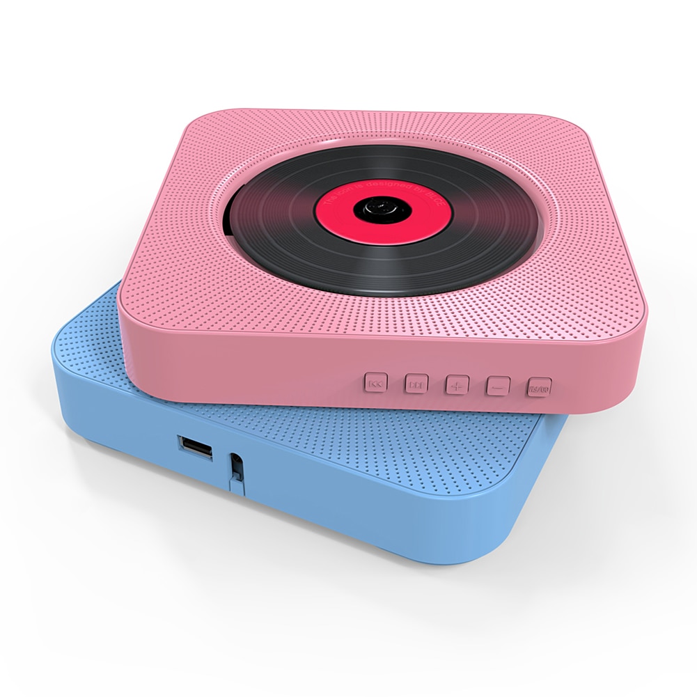 Wall Mounted CD Player Surround Sound FM Radio Bluetooth USB MP3 Disk Music HiFi Player Boombox Pull Switch with Remote Control