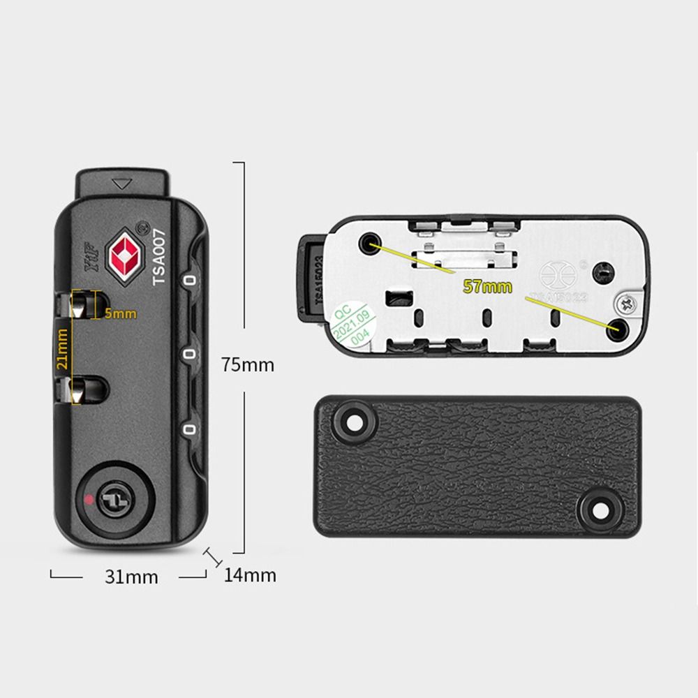 TSA 3 Digit Password Lock Travel Suitcase Luggage High Security Coded Lock Sturdy Cupboard Cabinet Locker Duffle Bag Padlock