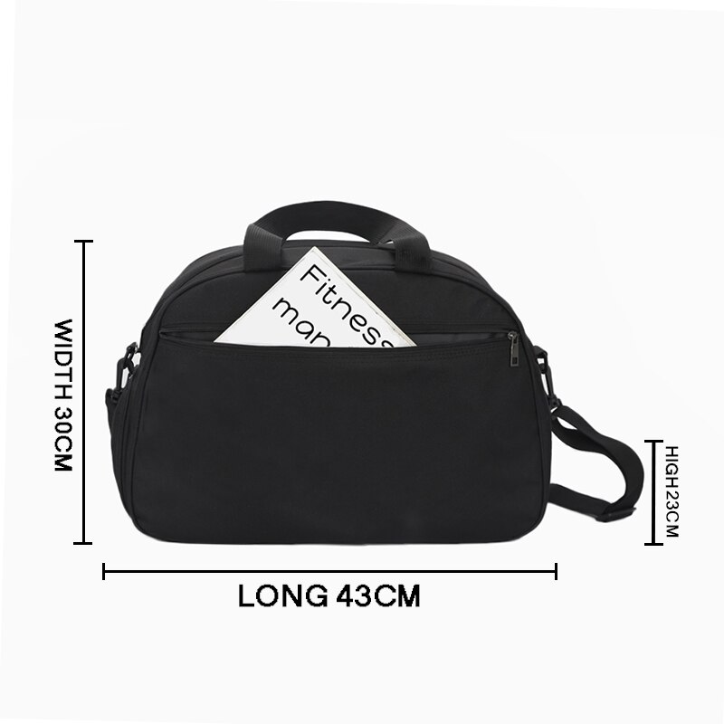 Custom canvas men's and women's sports and fitness travel bag large-capacity waterproof printing luggage bag leisure 43*30*23cm