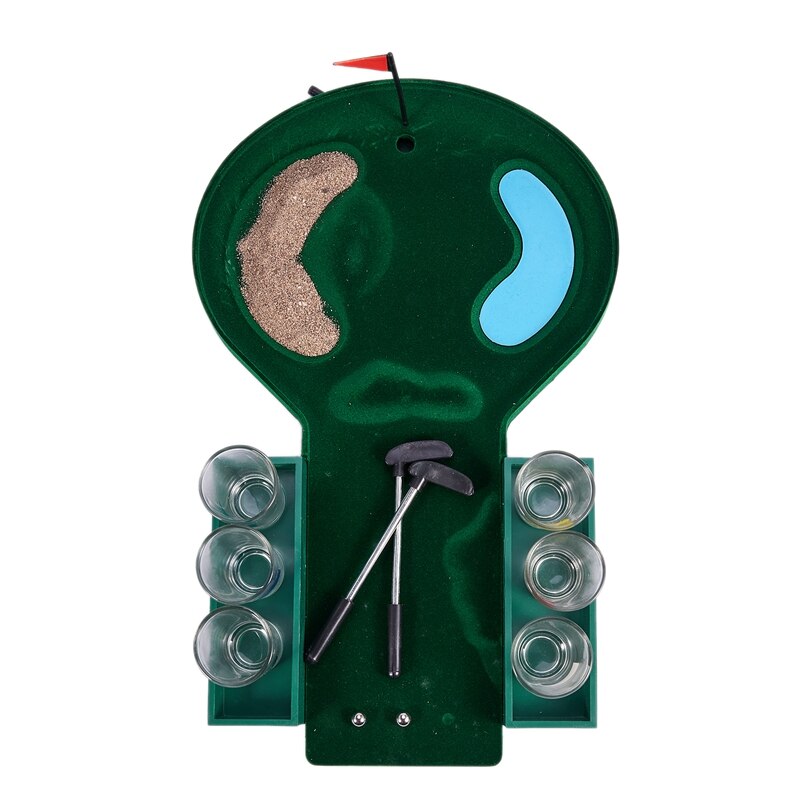 Golf drikke spil fest brætspil bar sjov golfbræt med 6 glas nyhed legetøj til drikke