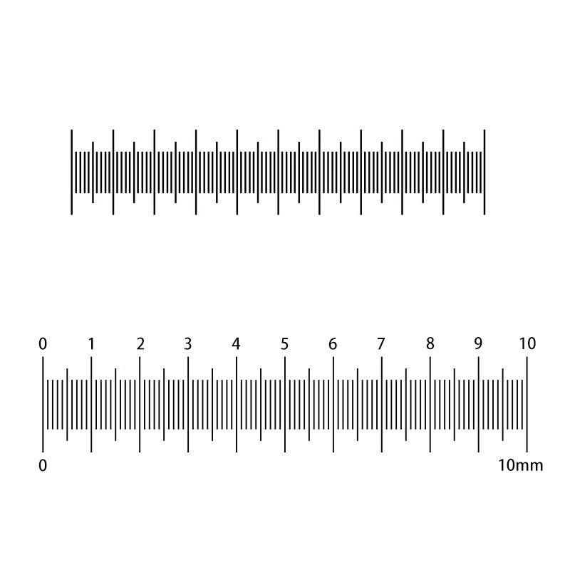 DIV 0.01 mm 0.1 mm Calibration Slides Microscope Stage Micrometer Horizontal Ruler Cross Scale Ruler 3 Measurement Glass Slide