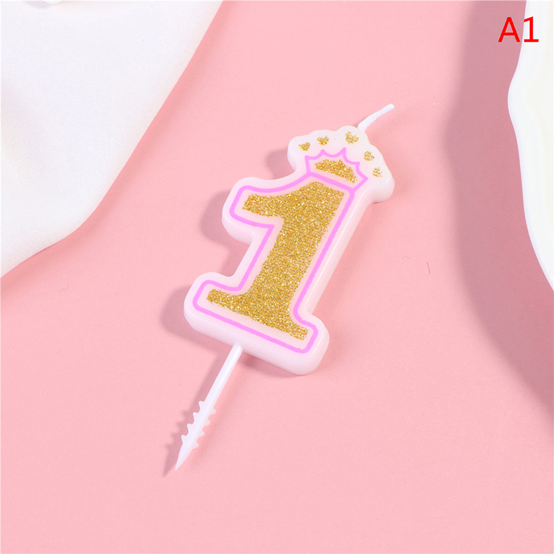 0-9 Nummer Verjaardag Kroon Kaarsen Leeftijd 0-9 Kind Verjaardag Feestartikelen Kaars Decoratie Cake Kaarsen: 1