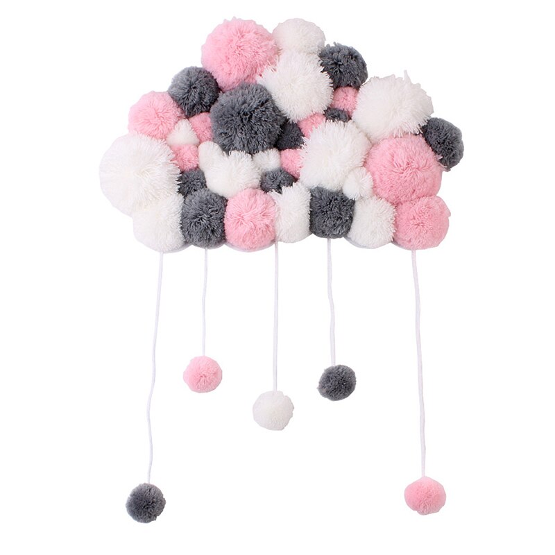 Ins Stijl Babykamer Decoratie Voor Pasgeboren Korte Koraal Fluwelen Hairball Room Decor In De Wieg Fotografie Props Accessoires: MULTI