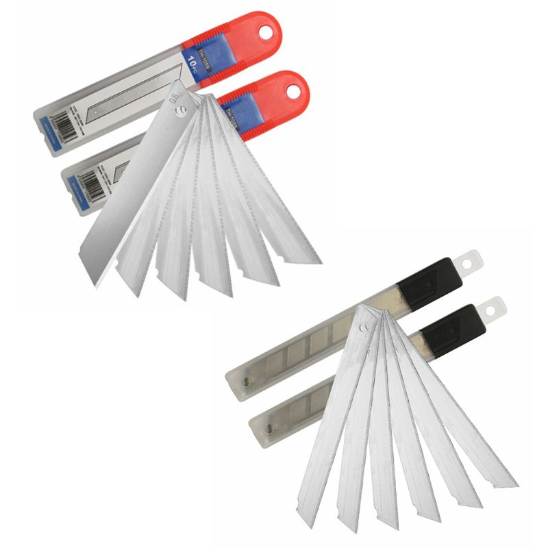 10 Pcs Utility Knife Refill Blade Carbon Steel Replaceable Cutting Blades Replacement No Creases Office Supplies