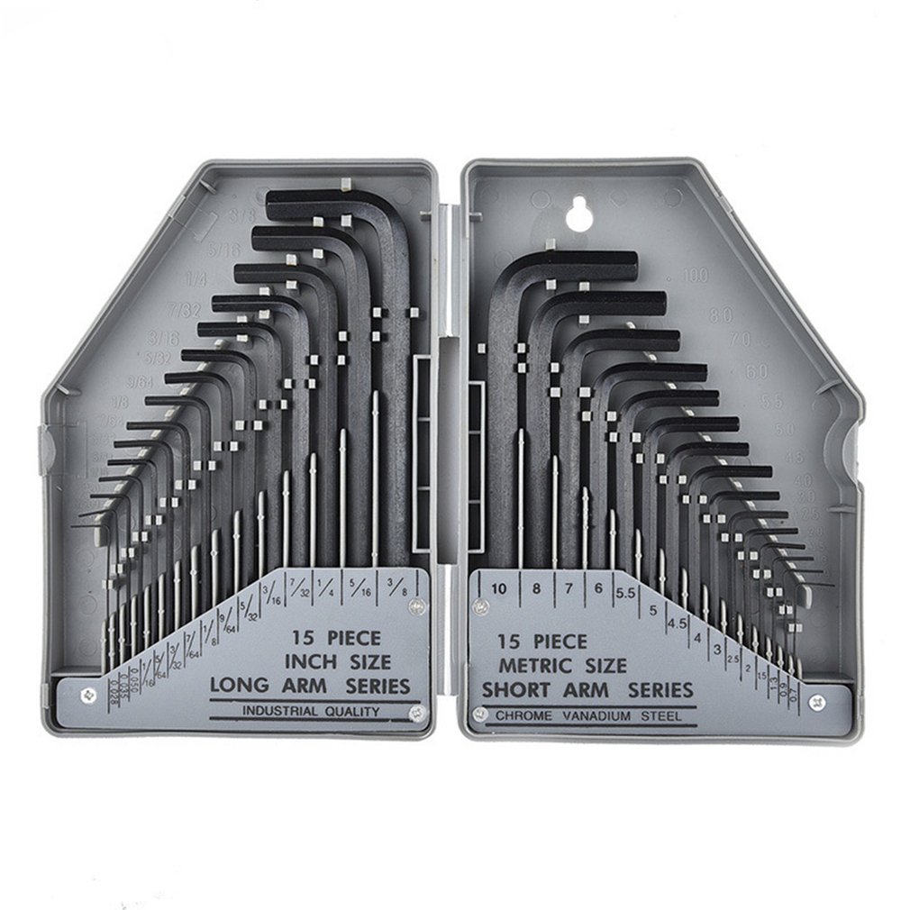 30 in 1 Inner Hex Key Wrench Torx Hex Allen Key Sets SAE Set Precise Manual Tool For Auto Repair Wrenches Spanners Hand Tools: Default Title