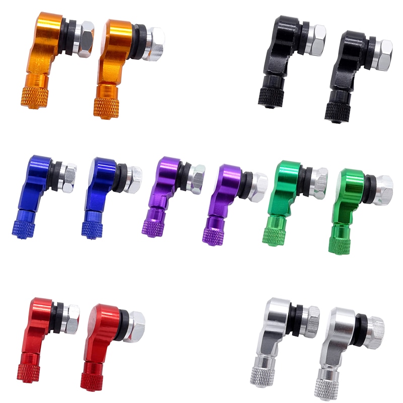 1 para uniwersalny 90 stopni 11.3mm zmodyfikowane motocyklowe nakładki na wentyl Moto ATV skuter opon zawór pnie akcesoria