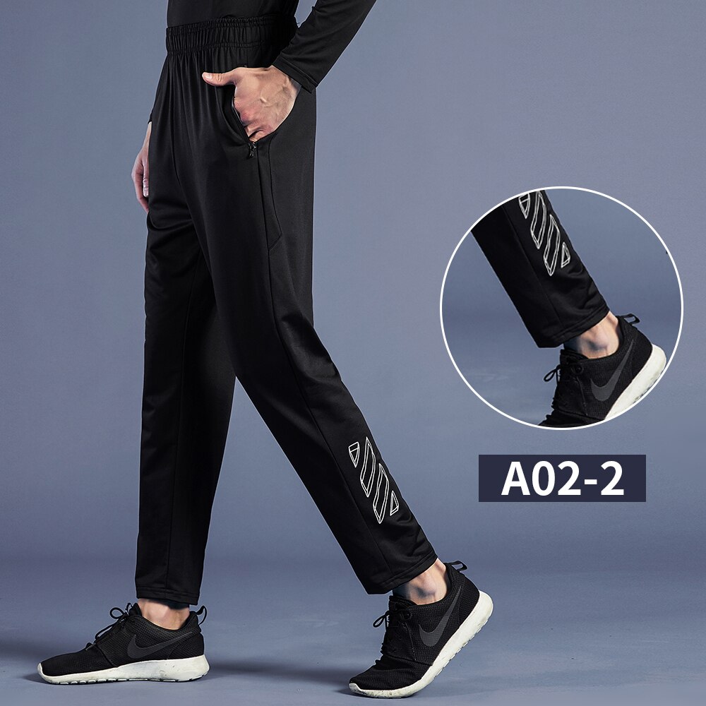 Yinghu heren sportbroek, hardloopbroek, ritszakken, trainingsbroek, voetbalbroek, fitnessbroek, voetbalbroek voor heren.: 02 / Ik