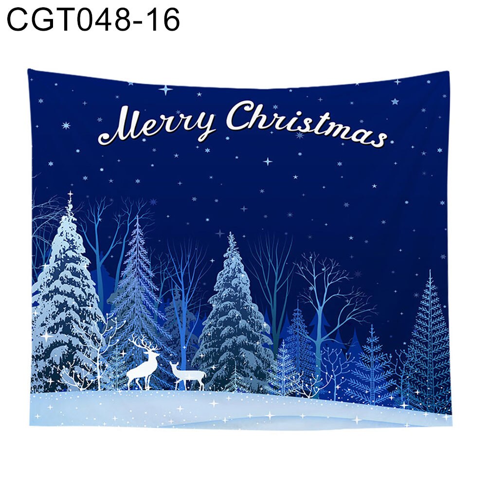 Kerst wandtapijt kerstboom print wandtapijt tapijt tafelkleed slaapkamerdecoratie achtergronddoek tapisserie: 16