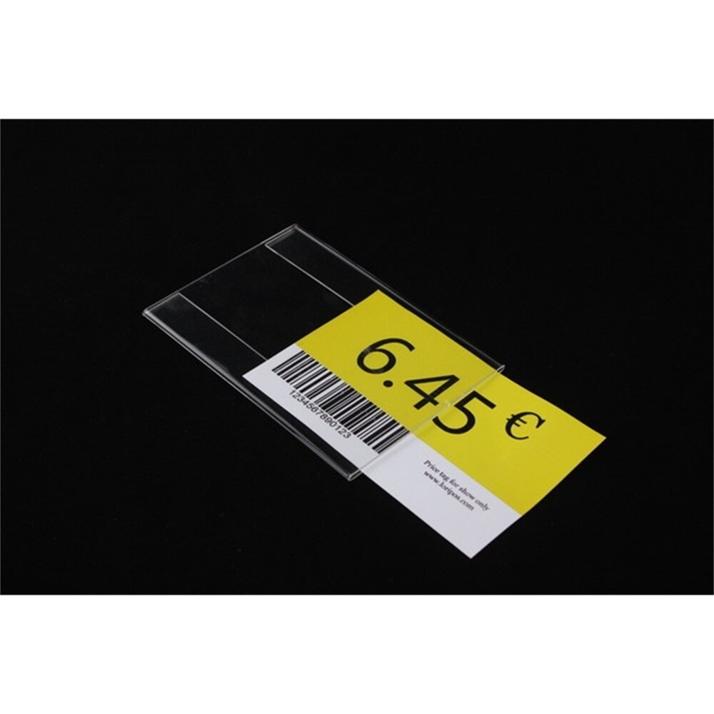 7 x 10cm akryl ram etiketthållare väggmonterad foto akryl ram platt fyrkantig namnkortshållare täcka papper prislapp display