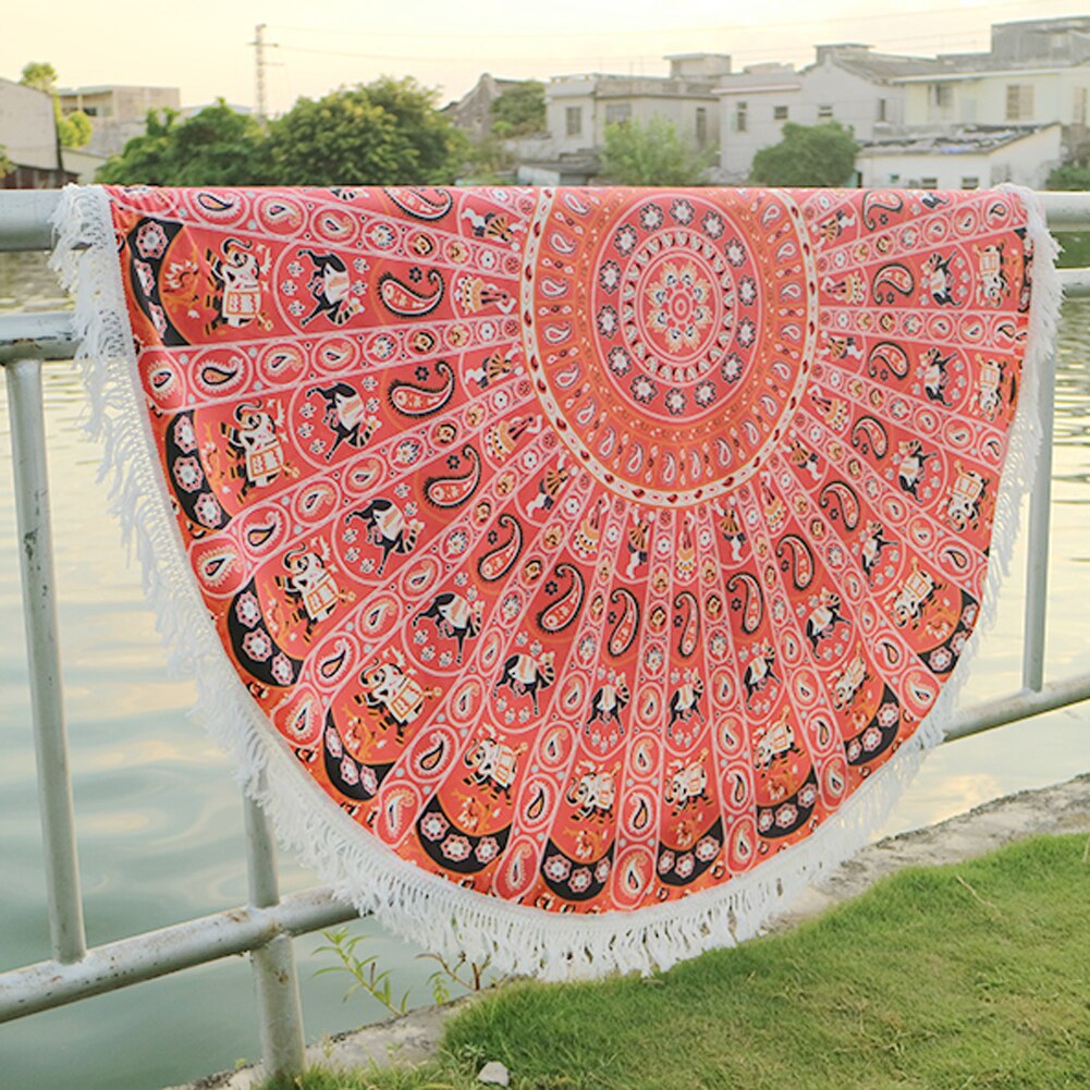 Badhanddoek Ronde Strand Kwastje Handdoeken Zomer Microfiber Bohemian Stijl Strand Serviette De Plage Toalla Playa Zwemmen Shawl Sjaal