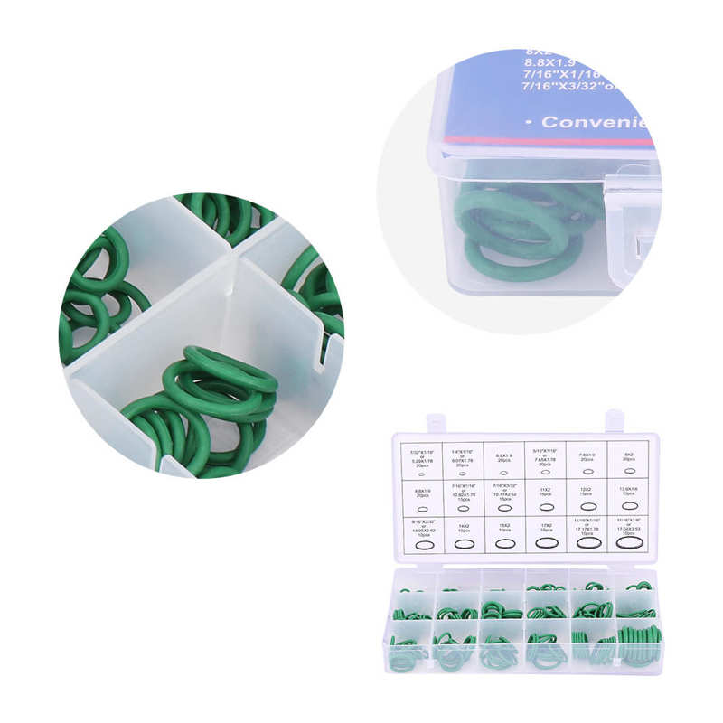 Kit de juntas tóricas de caucho de nitrilo para compresor de aire acondicionado de coche, juego de juntas de sellado, 270 Uds.